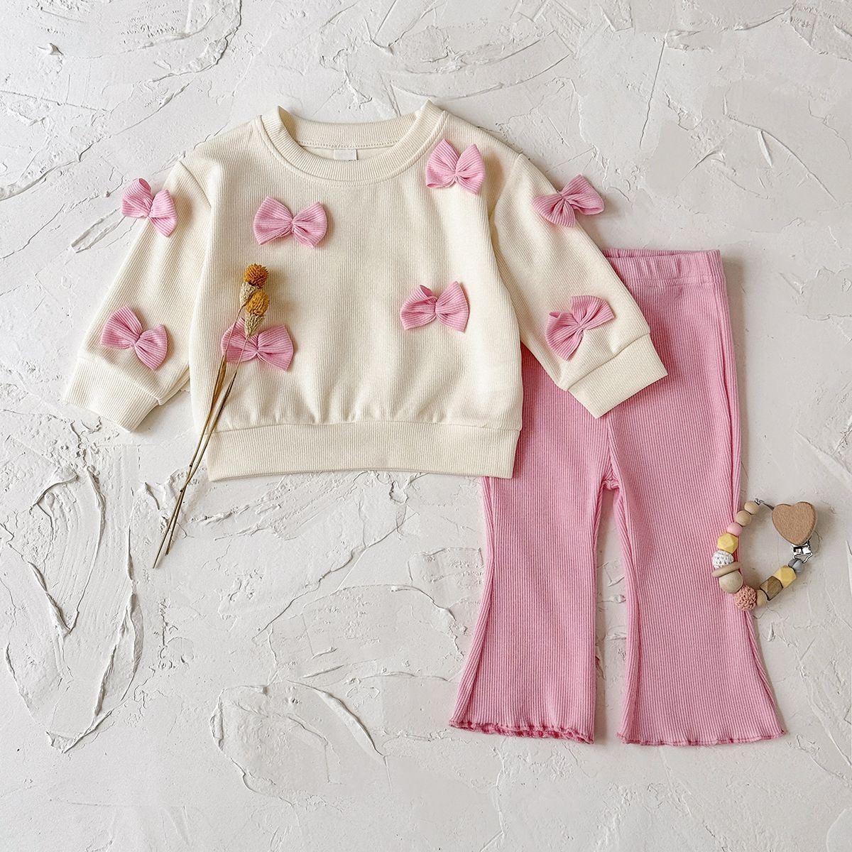 Girls Sweet Bow Flare Set