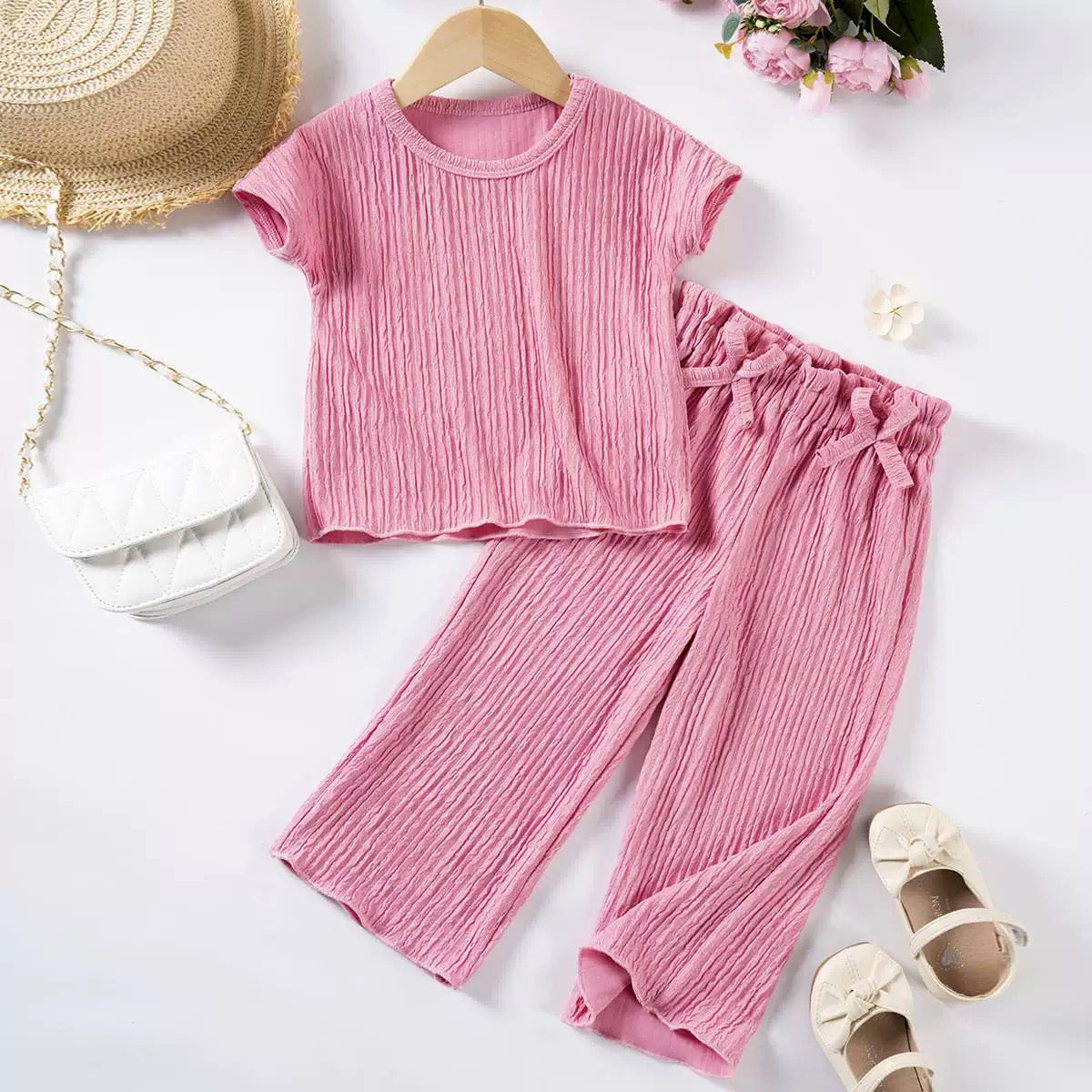 Girls Crinkle Lounge Set