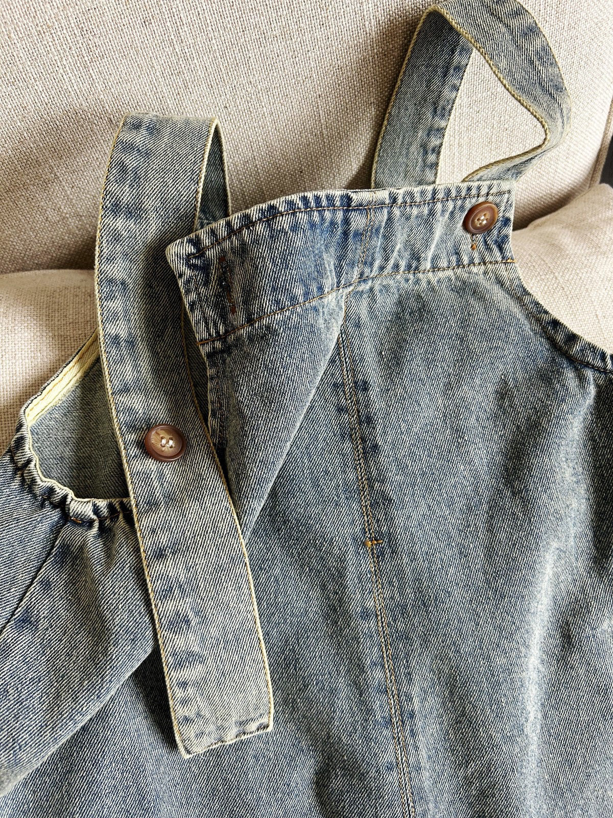 Kids’ Vintage Denim Overalls — Soft-Washed, Everyday Comfort