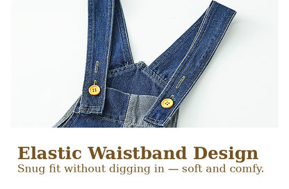 Salopette en jean bicolore pour enfants — Conçue pour le jeu authentique