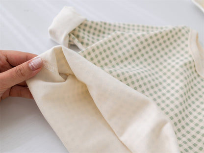 Kids Gingham Pajama Set — 100% Cotton Long Sleeve Sleepwear