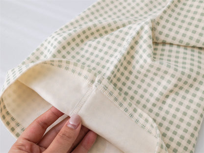 Kids Gingham Pajama Set — 100% Cotton Long Sleeve Sleepwear