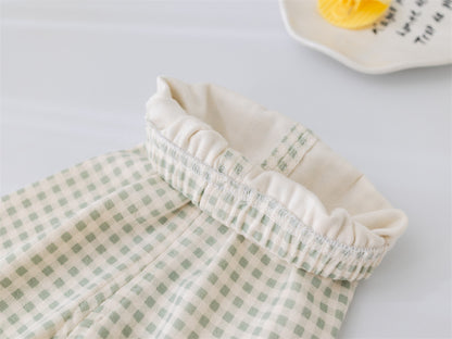 Kids Gingham Pajama Set — 100% Cotton Long Sleeve Sleepwear