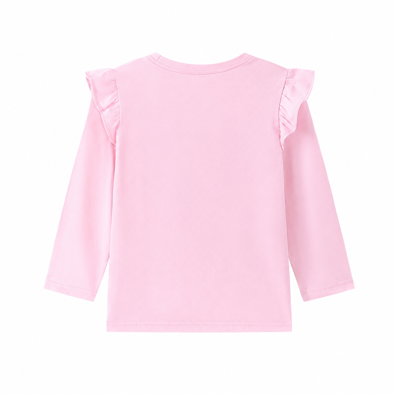 Pink girls long sleeve top back view