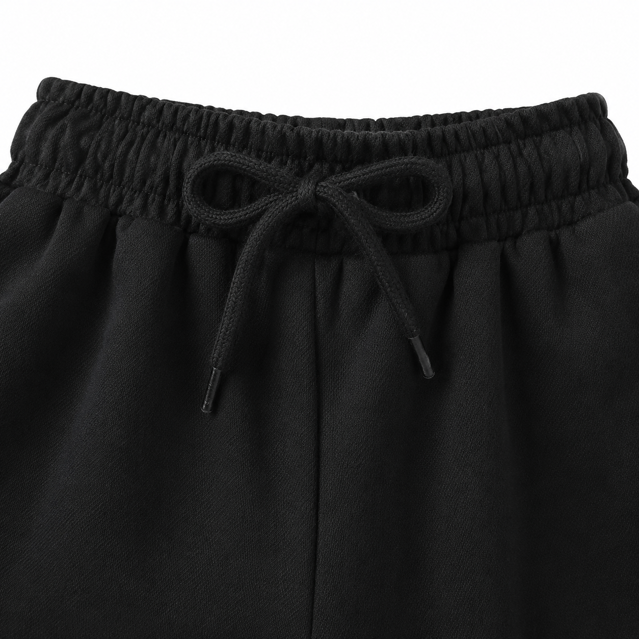 Black kids joggers elastic waistband and drawstring detail