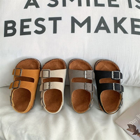 Toddler Double-Buckle Cork Sandals