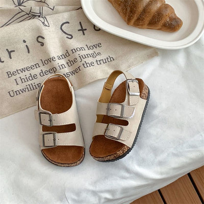 Toddler Double-Buckle Cork Sandals
