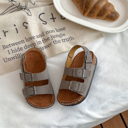 Toddler Double-Buckle Cork Sandals