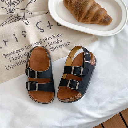 Toddler Double-Buckle Cork Sandals