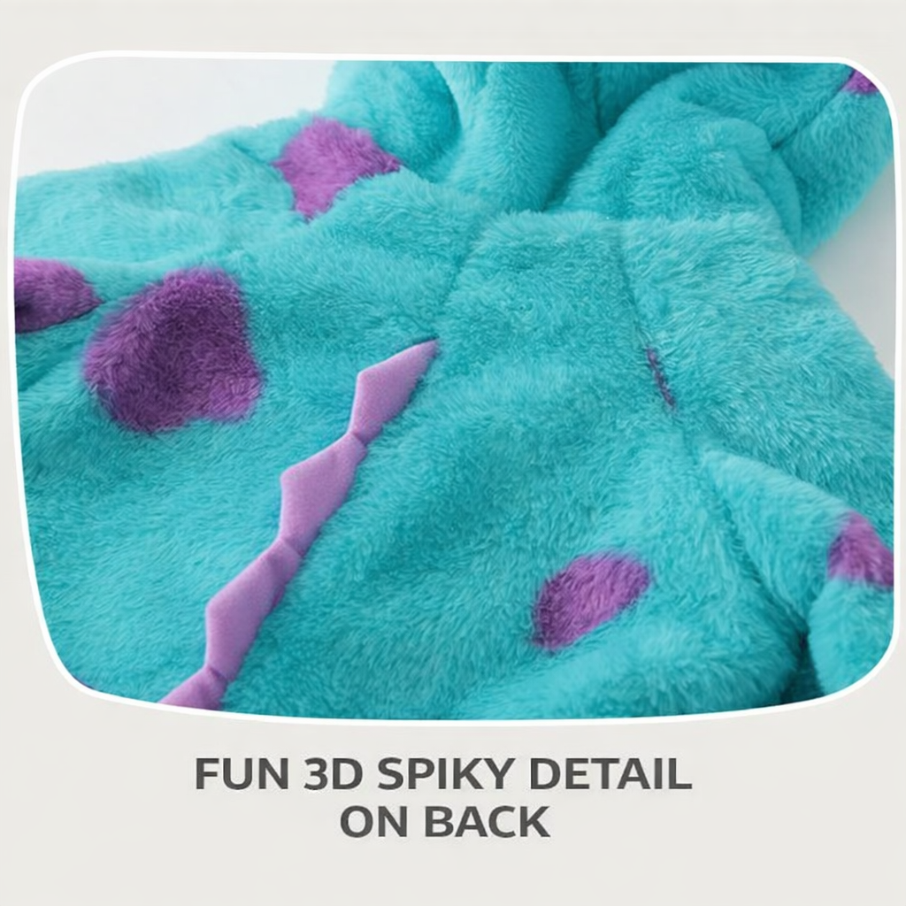 Kids Dinosaur Hooded Fleece Onesie Pajamas