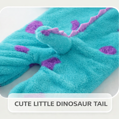 Kids Dinosaur Hooded Fleece Onesie Pajamas