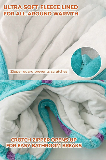 Kids Dinosaur Hooded Fleece Onesie Pajamas