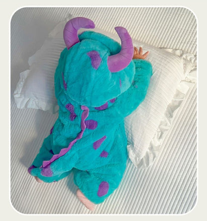 Kids Dinosaur Hooded Fleece Onesie Pajamas