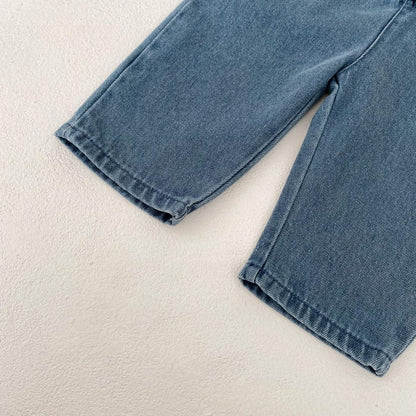 Barboteuse en jean sans manches pour bébés et tout-petits