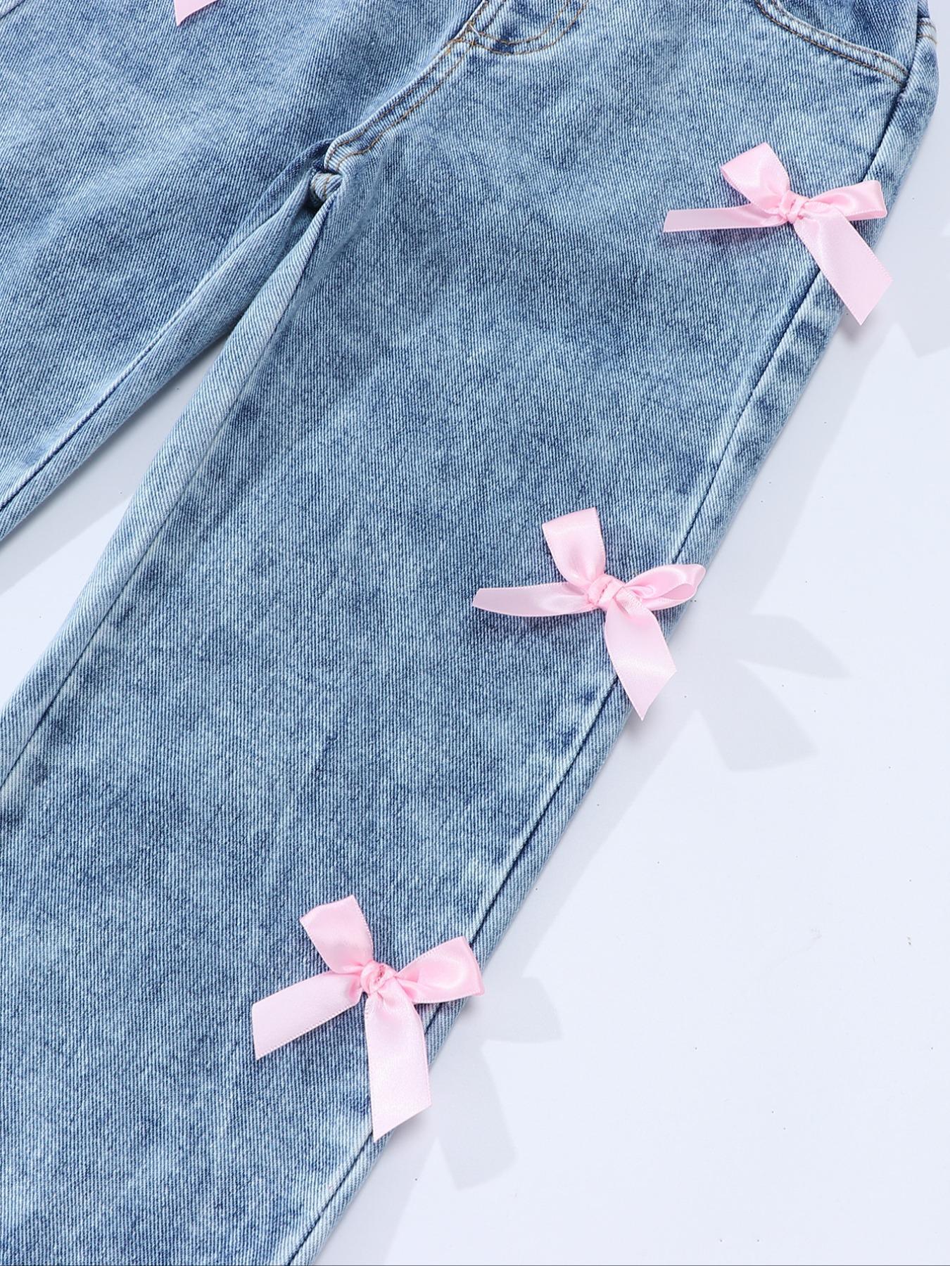 Toddler Girls Bow Denim Jeans