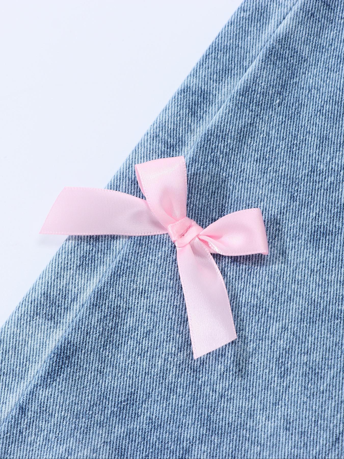 Toddler Girls Bow Denim Jeans