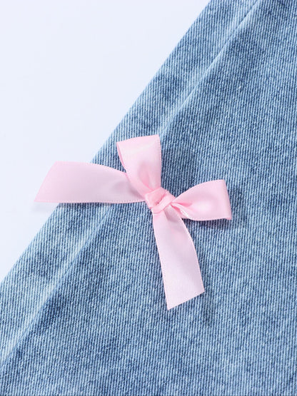 Toddler Girls Bow Denim Jeans