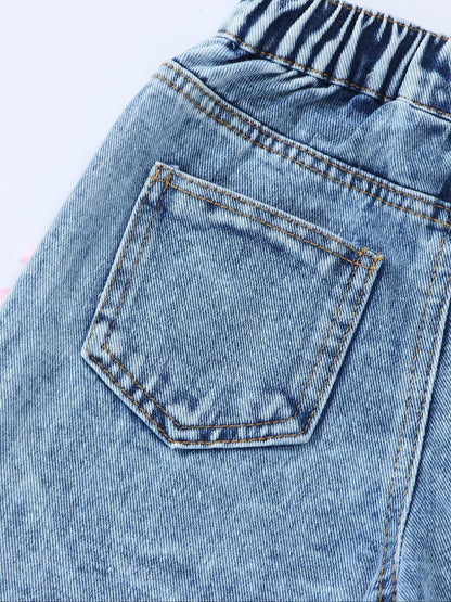 Toddler Girls Bow Denim Jeans