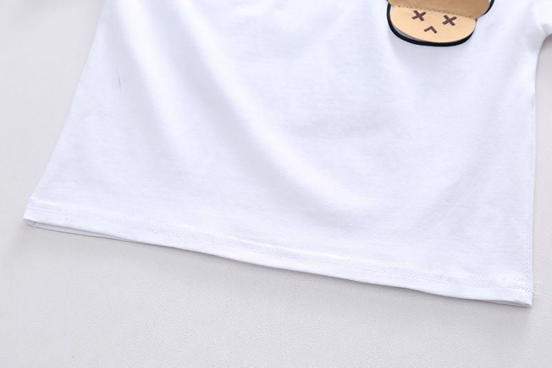Toddler Boys Cotton Tee & Denim Shorts Set