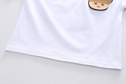 Toddler Boys Cotton Tee & Denim Shorts Set