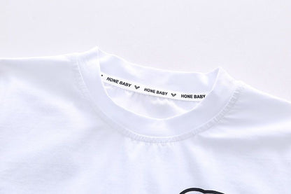 Toddler Boys Cotton Tee & Denim Shorts Set