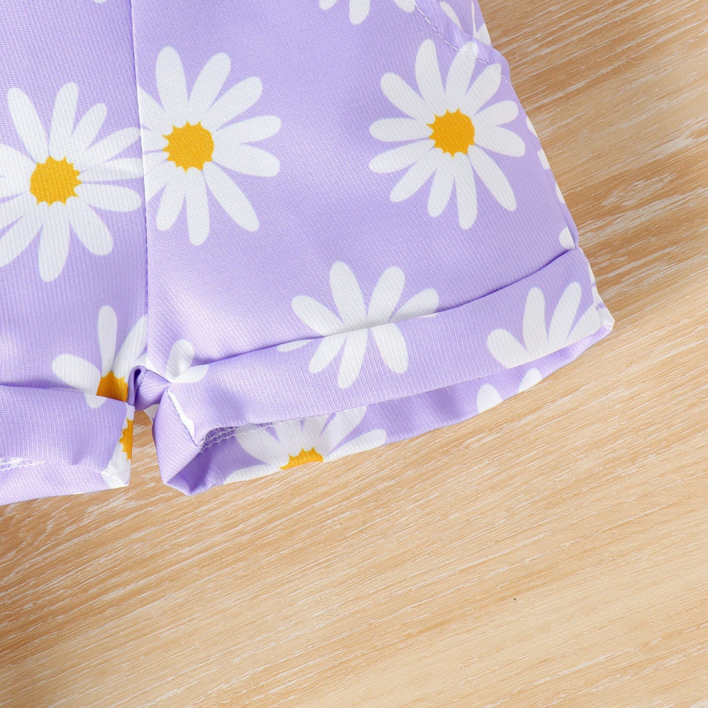 Baby Daisy Suspender Shorts Set