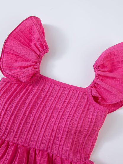 Girls two-piece outfit with Lilia Bow Set for family photos