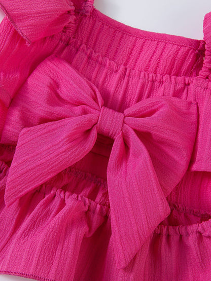 Girls matching set with Lilia Bow Set for warm weather events