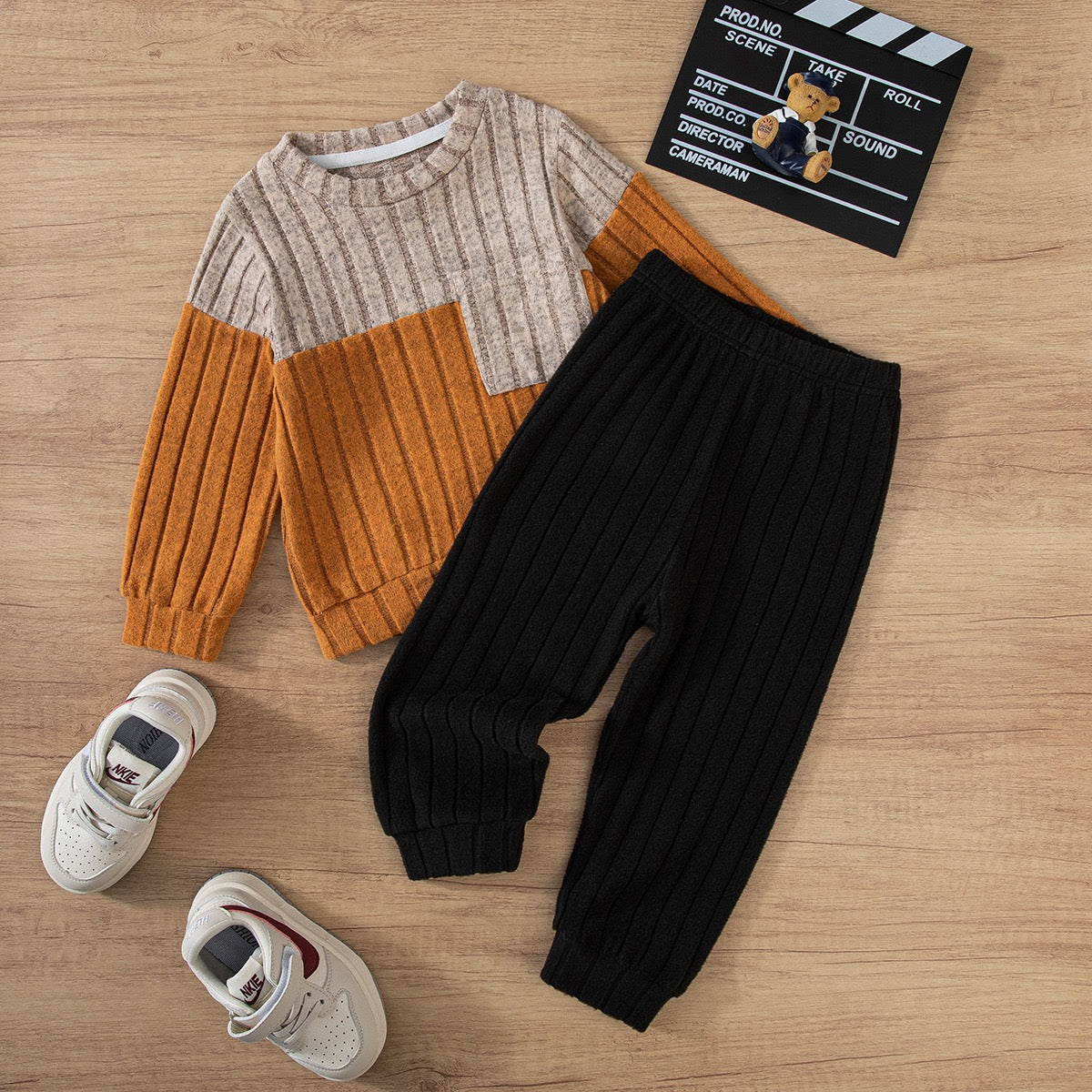 Rowan Ribbed Set kids matching outfit for casual celebrations and vacation days