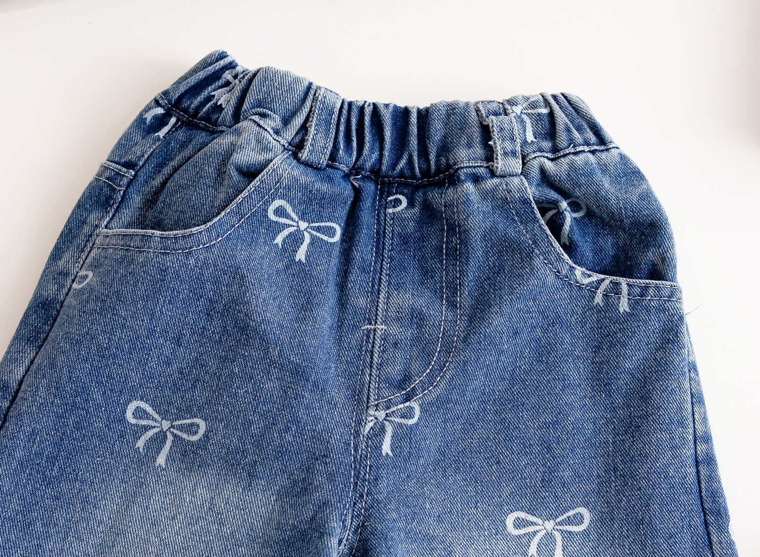 Mabel Bow Jeans kids pants for seasonal outfits