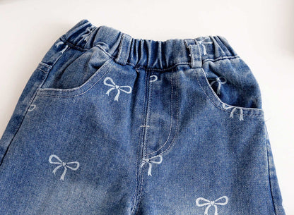 Mabel Bow Jeans kids pants for seasonal outfits