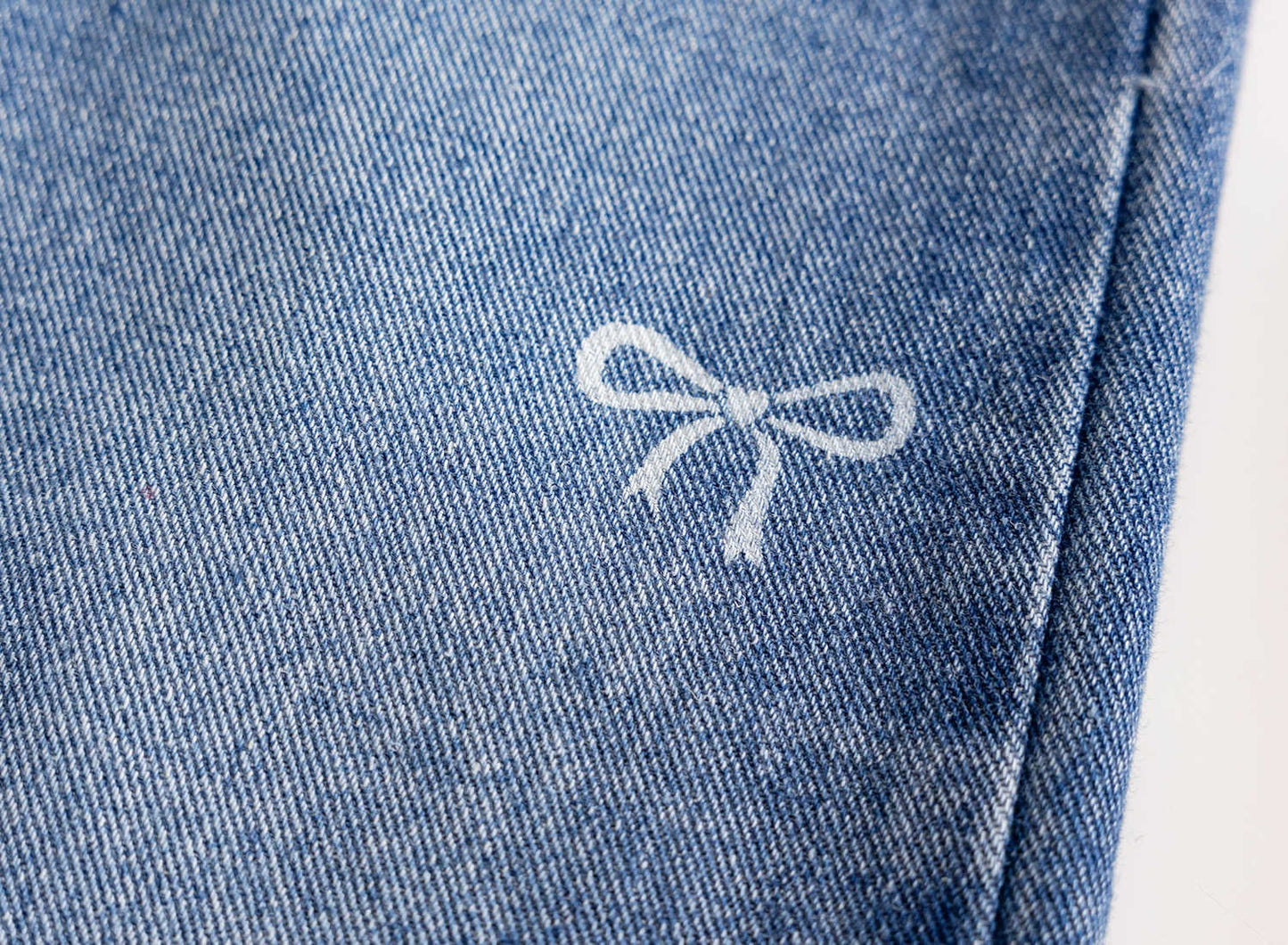 Girls denim pants featuring Mabel Bow Jeans for weekend wear