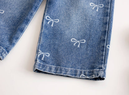 Girls jeans featuring Mabel Bow Jeans for seasonal outfits