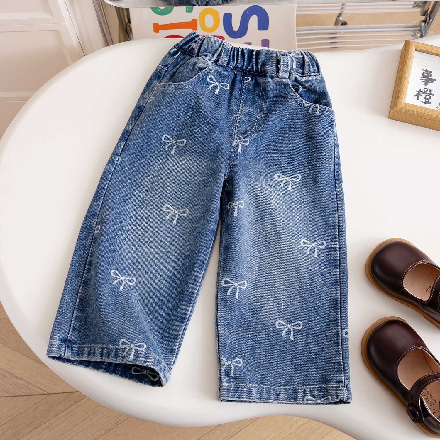 Mabel Bow Jeans girls denim pants for everyday outfits