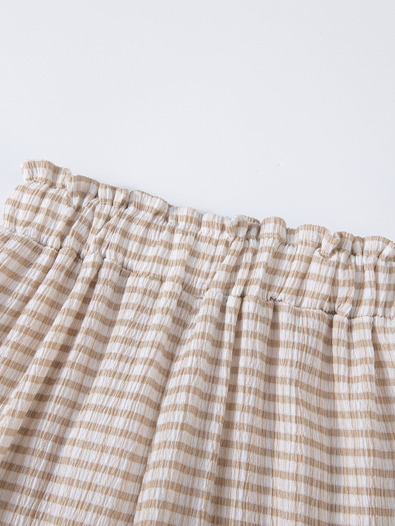 Girls two-piece outfit with Willow Gingham Set for family photos