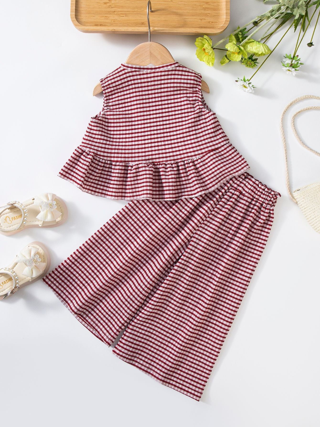 Girls party outfit with Willow Gingham Set for weekend trips