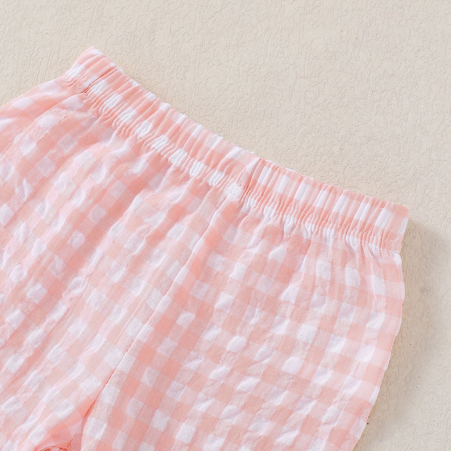 Lottie Gingham Set girls gingham outfit for casual celebrations and vacation days