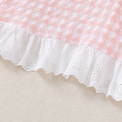 Lottie Gingham Set girls party outfit ideal for family photos