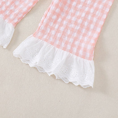 Lottie Gingham Set girls matching set for summer outings and weekend trips