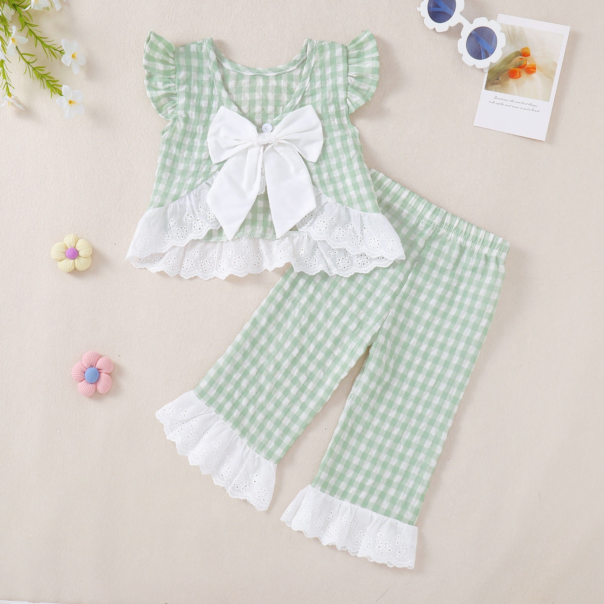 Lottie Gingham Set girls gingham outfit for everyday wear