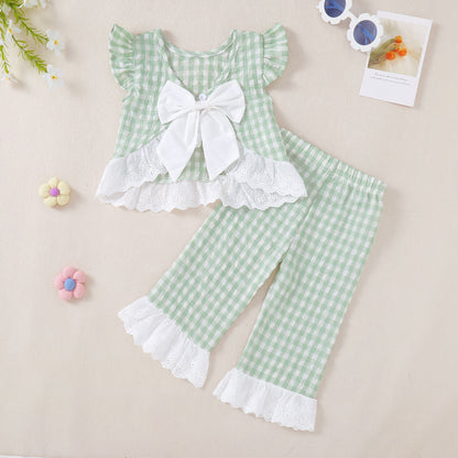 Lottie Gingham Set girls gingham outfit for everyday wear