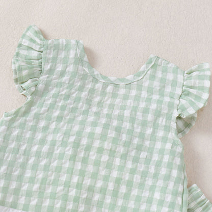 Lottie Gingham Set toddler outfit for weekend trips