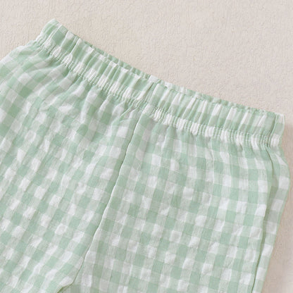 Girls matching set featuring Lottie Gingham Set for holiday gatherings