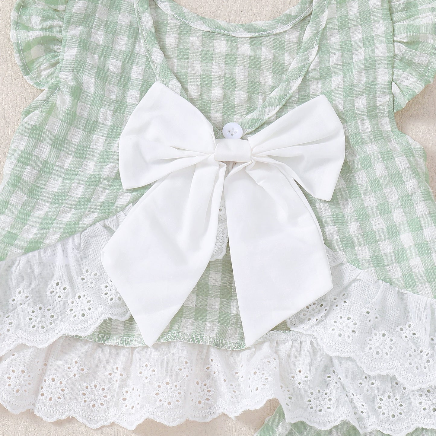 Lottie Gingham Set girls summer outfit for holiday gatherings
