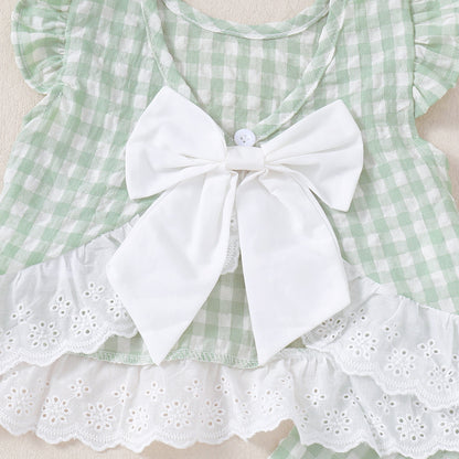 Lottie Gingham Set girls summer outfit for holiday gatherings
