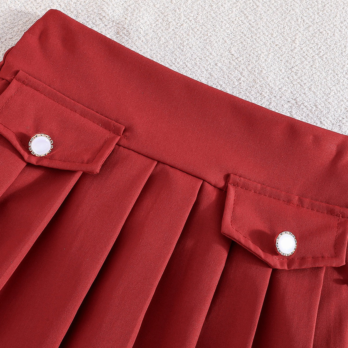 Girls pleated outfit featuring Ivy Pleated Set for weekend trips