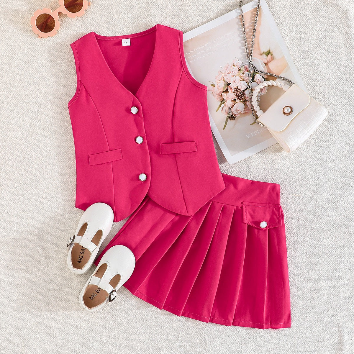 Ivy Pleated Set girls party outfit ideal for family photos