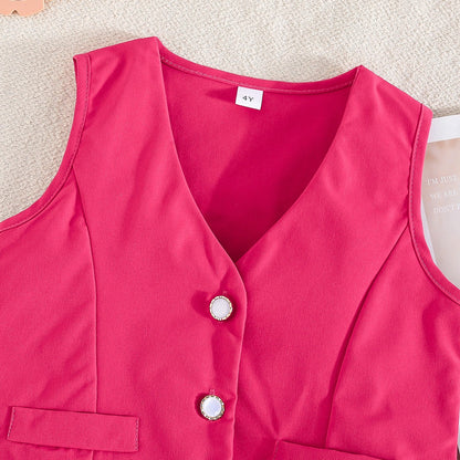 Ivy Pleated Set girls matching set for summer outings and weekend trips