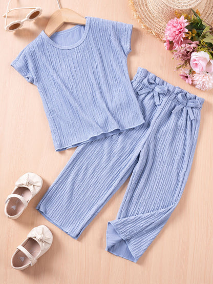 Mila Ribbed Set girls ribbed outfit for everyday wear