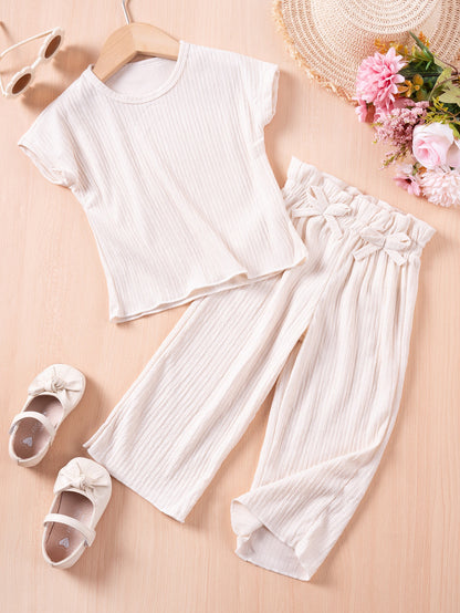Mila Ribbed Set girls matching set for summer outings and weekend trips